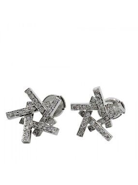 Tiffany & Co Earrings Frank Gehry Axis 18k WG White Gold Diamond
